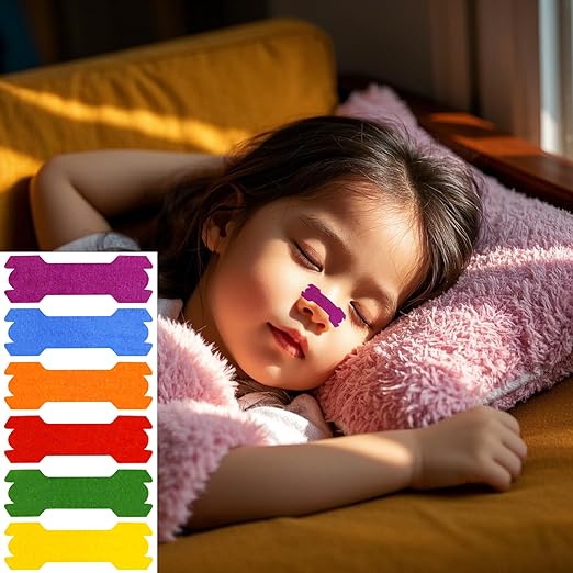 60 Pack Small Size Kids Nasal Strip, Solid Color 1.73*0.55" Extra Strength Kids Nose Strips for Breathing, Kid Nasal Congestion Relief Nasal Tape, Breathe Snoring Strips Sleep Tape for Children