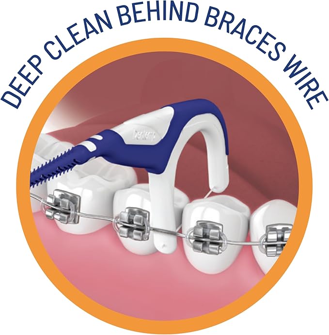 OrVance Braces Flosser - Designed for Braces for an Easy & Effective Clean, Ultra Strong Floss - 40 Count (Pack of 1)