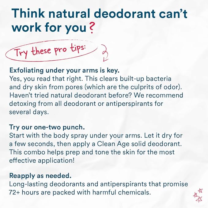 Aluminum Free Deodorant & Body Spray for Whole Body - Fresh 4oz - Clean Deodorant and Body Spray for Teen Boys and Girls - With AHA Fights Body Acne-Formula Specific Body Spray for Teens