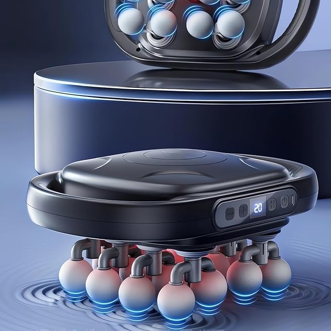 16-Head Massage Gun Set, Deep Tissue Percussion Muscle Massager with 20 Speeds & 9 Modes, Quiet Massage Gun for Back, Neck, Shoulders, Legs, Foot, Full Body Pain Relief & Relaxation