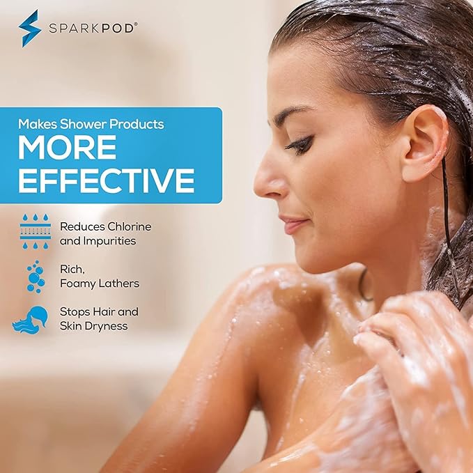 SparkPod High Output Shower Filter Capsule - Suitable for People with Sensitive and Dry Skin and Scalp, Filters Chlorine and Impurities | 1-min Install (Oil-Rubbed Bronze)