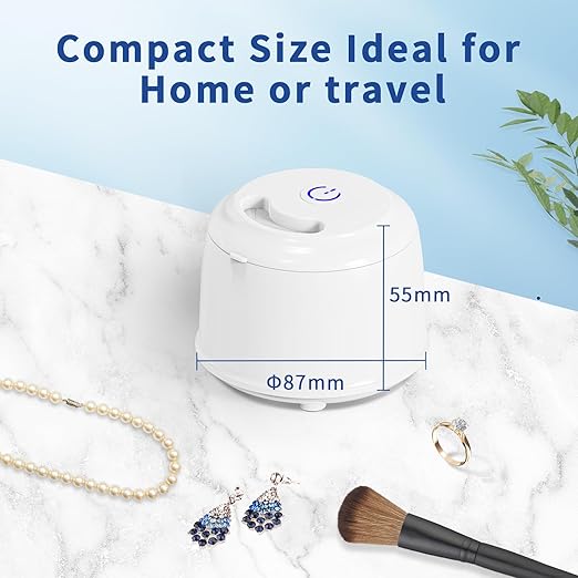 DK SONIC 200ML Ultrasonic Cleaner,24W Household Ultrasonic Denture Cleaner with Degas Modes and One-Touch Operation for Cleaning Jewelry,Retainer,Coins
