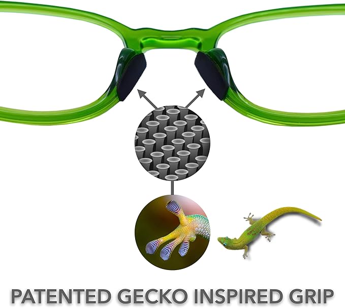 Setex Gecko Grip Ultra-Thin 0.6mm Anti Slip Eyeglass Nose Pads, (15 Clear Pair) USA Made, 2500 Innovative Microstructured Fibers per Nose Pad, 0.6mm x 7mm x 16mm
