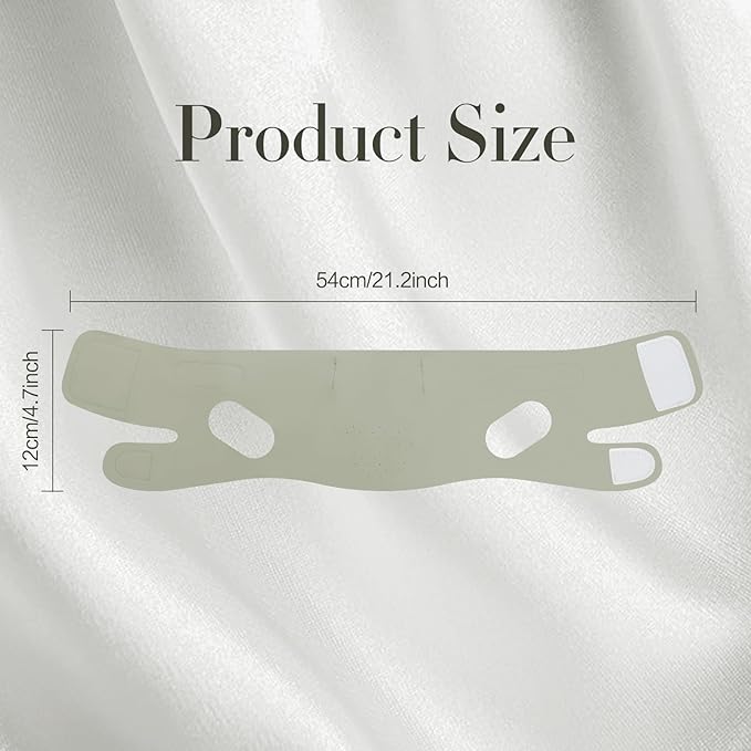 Chin Strap for Sleeping- Adjustable Snore Reduction Chin Strips for Men and Women, Comfortable and Breathable Snoring Solution, Anti- Snore Device (Greyish Green)
