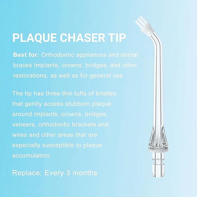 Plaque Seeker Replacement Tips for Onlyone Water Flosser, Oral Irrigator Jet Tip Only Compatible Onlyone FC5090 Water Flosser(5 Plaque Removal Tips)
