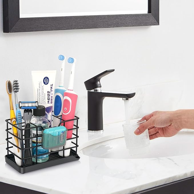 Chintu Toothbrush Holders for Bathrooms, Kids Electric Tooth Brush Holder and Toothpaste Holder for Bathroom Accessories Organizer