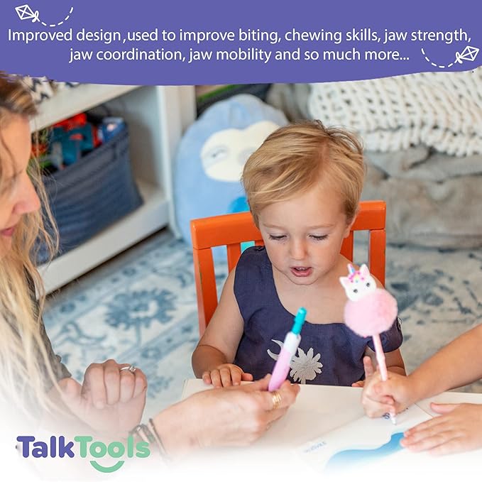 TalkTools Sensi Kit | Oral Sensory Kit for Speech and Feeding Therapy | Improves Jaw Strength, Coordination, and Mobility (Pink)