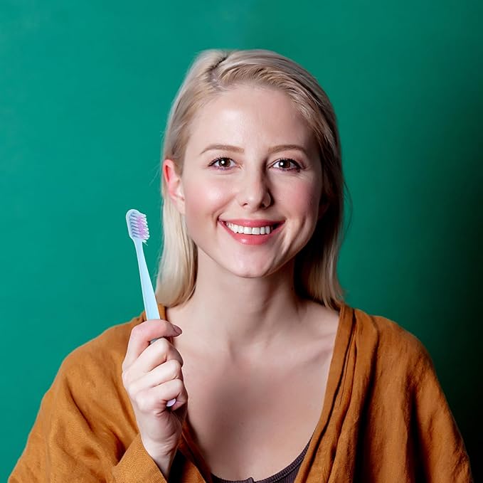 10pcs Soft Bristle Adult Toothbrushes Compact Small Brush Head Portable Manual Toothbrushes for Travel and Daily Oral Cleaning