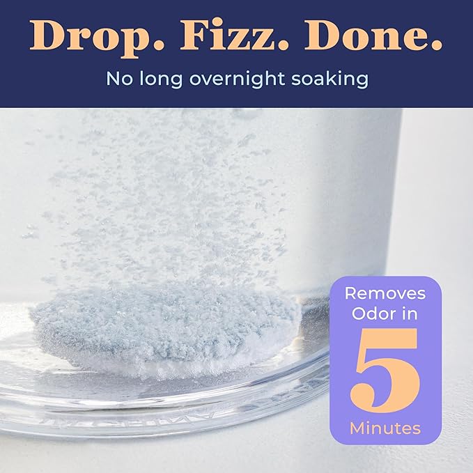 Retainer Cleaning Tablets - Individually Sealed Retainer Cleaner Aligners, Night Guards and Dentures, Dental Pod Tablets for Travel, Gym, and Work, Fast Dissolve Mint Formula, 120 Count