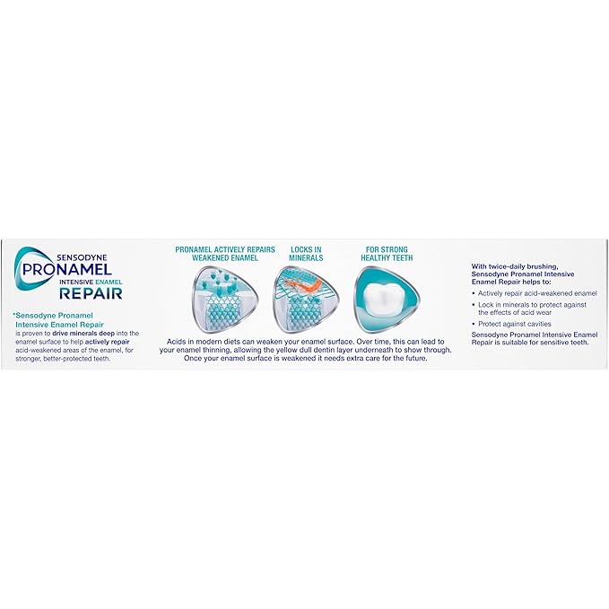 Sensodyne Pronamel Intensive Enamel Repair Toothpaste for Sensitive Teeth, to Reharden and Strengthen Enamel, Extra Fresh - 3.4 Ounces (Pack of 4)