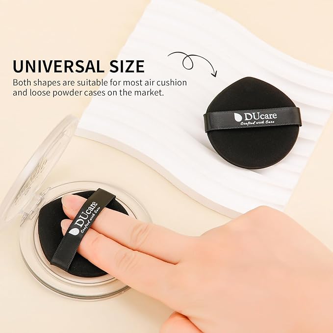 DUcare Makeup Sponges with Foundation Brush Makeup Puff Blending Foundation Sponge for Liquid BB Cream Mineral Powder Buffing Stippling