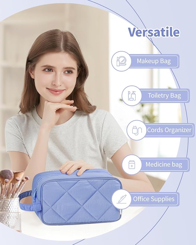 Narwey Travel Toiletry Bag for Women Traveling Dopp Kit Men Travel Bag for Toiletries Cosmetic Bag Makeup Bag Medicine Bag for Traveling