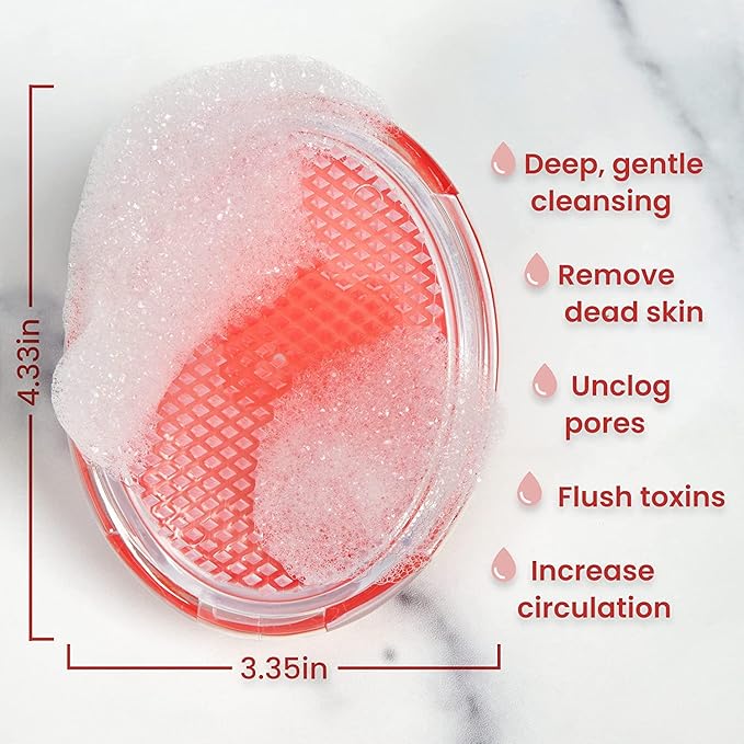 Dylonic Exfoliating Body Scrub Razor Bump Brush, Ingrown Hairs Solution Pads - After Waxing Skin Care Exfoliator for Body Shaving Irritation, Strawberry Legs, Armpit, Bikini Body Exfoliator Scrubber