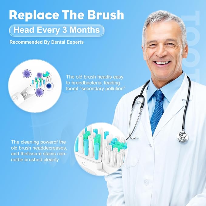 4/8/16 Pcs Electric Toothbrush Replacement Heads Sensitive Dual Clean Rotating Sets Fit for Braun Oral B Cross Action Power 4732 3733 4734 (16)