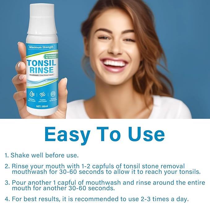 Tonsil Stone Mouthwash, Tonsil Stone Remover, 2 Count