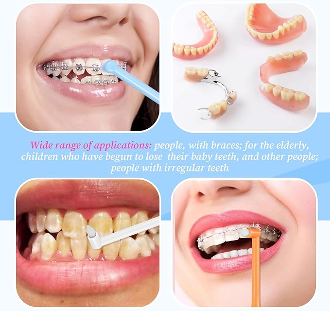 6 Pcs End Tuft Toothbrushes End Tuft Brush Single Tufted Toothbrush Tufted Tooth Brush Soft Interdental Interspace Brushes Trim Toothbrush for Detail Cleaning