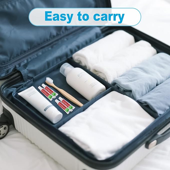 10 Tubes Travel Size Toothpaste in Bulk, Disposable Mini Mint Compact Small Pocket Size Essential Toothpaste for Vacation Hotel Shelter Homeless Nursing Home Charity Camping Single Use 0.17 oz/ 5g