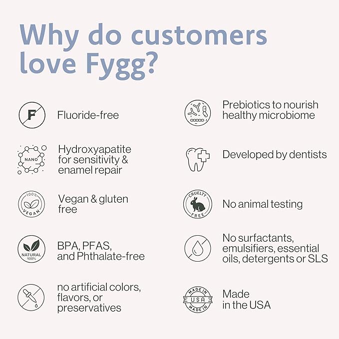 Fygg Nano Hydroxyapatite Toothpaste (Vanillia Vibes) | Vanilla Kids Tooth Paste with Prebiotics (4 Oz) | Natural & Fluoride-Free | Proprietary Enamel Remineralizing & Repair | Dentist Formulated