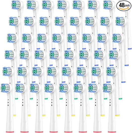 Safcare 48pcs Replacement Brush Heads Compatible with Oral B Electric Toothbrushes, Professional Electric Toothbrush Heads Compatible with Oral b Braun Electric Toothbrush