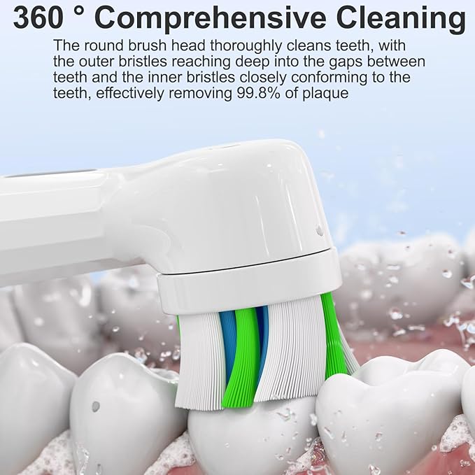 Replacement Heads Compatible with Oral B iO Electric Toothbrush, Replacement Toothbrush Heads Fit for Oral-B iO 2/3/4/5/6/7/8/9/10 Series Toothbrush, 8 Packs (White)