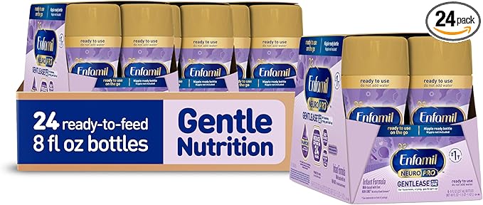 Enfamil NeuroPro Gentlease Baby Formula, Brain and Immune Support with DHA, Clinically Proven to Reduce Fussiness, Crying, Gas & Spit-Up in 24 Hours, 8 Fl Oz Bottles (6 count) (Pack of 4)