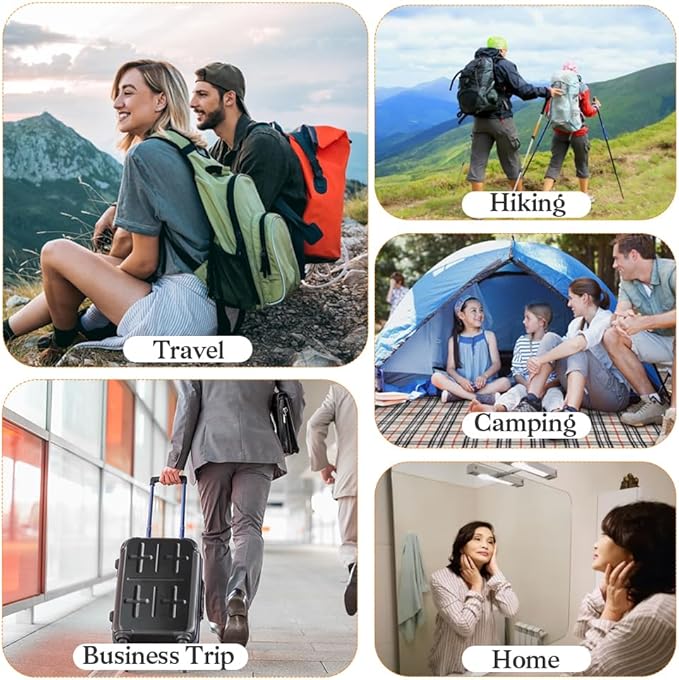 Travel Toothbrush, 4PCS Portable Travel Toothbrush Set,Mini Tooth Brush Built in Cover Soft Travels Size Folding Toothbrushs Individually Wrapped ToothBrushes for Adults Kids Hiking Camping Traveling