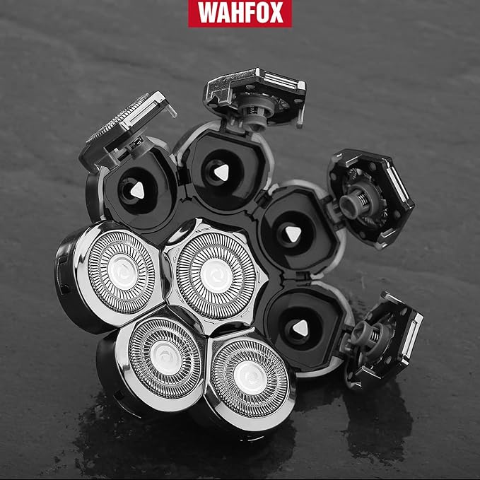 WAHFOX 8 Blades Head Shaver Replacement - Electric Razor With 8D Head Blade for Electric Shaver