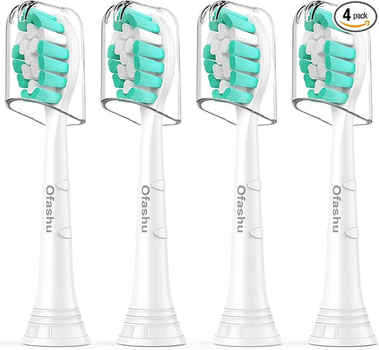 Electric Toothbrush Replacement Heads Compatible with Philips Sonicare ProtectiveClean 2 Series Plaque Control 4100 5100 6100 9024 6064, White, 4 Sonic Brush Head