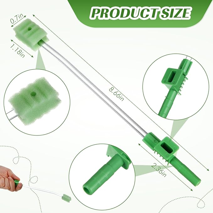 100 Pcs Oral Care Single Use Suction Swab Bulk Disposable Suction Toothbrush Individually Wrapped Swab Sponge for Elderly Adults Oral Dental Mouth Care