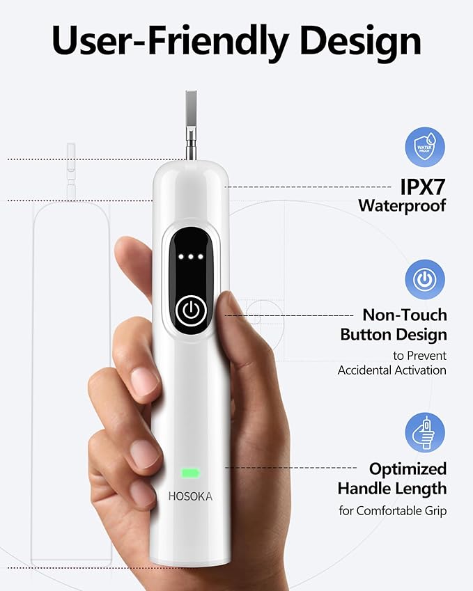 Sonic Electric Toothbrush for Adults, 60° Oscillation & Vibration Smart Toothbrush with Customizable App, 3 Brush Heads, Wireless Rechargeable Travel Wave Electric Toothbrush, IPX7 Waterproof