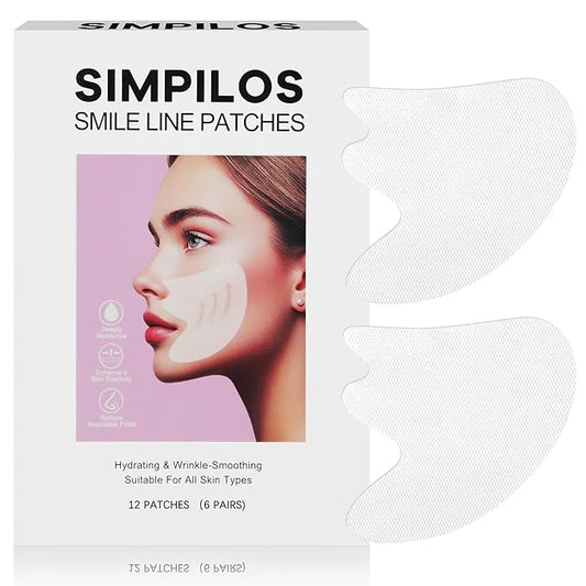 Smile Line Patches, Anti Wrinkle Patches Facial Tapes for Nasolabial Folds, Face Lifting & Face Wrinkle Smoothing Patches - 6 Pairs