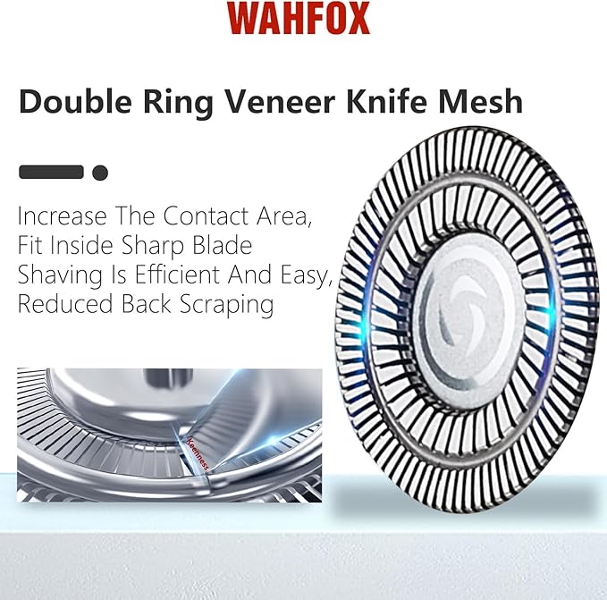 WAHFOX Magnetic 5 Heads Shaver Replacement Heads Compatible with Bird Freedom Shaver