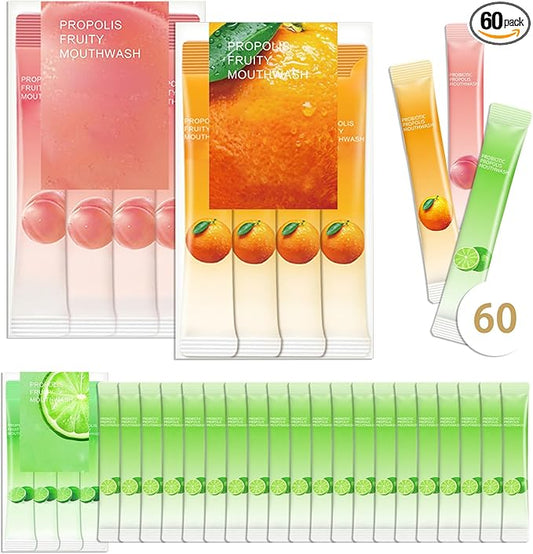 60PCS Travel Size Mouthwash,Portable Mini Mouthwash,Long-Lasting Freshness Travel Mouth Wash for Oral Care A17