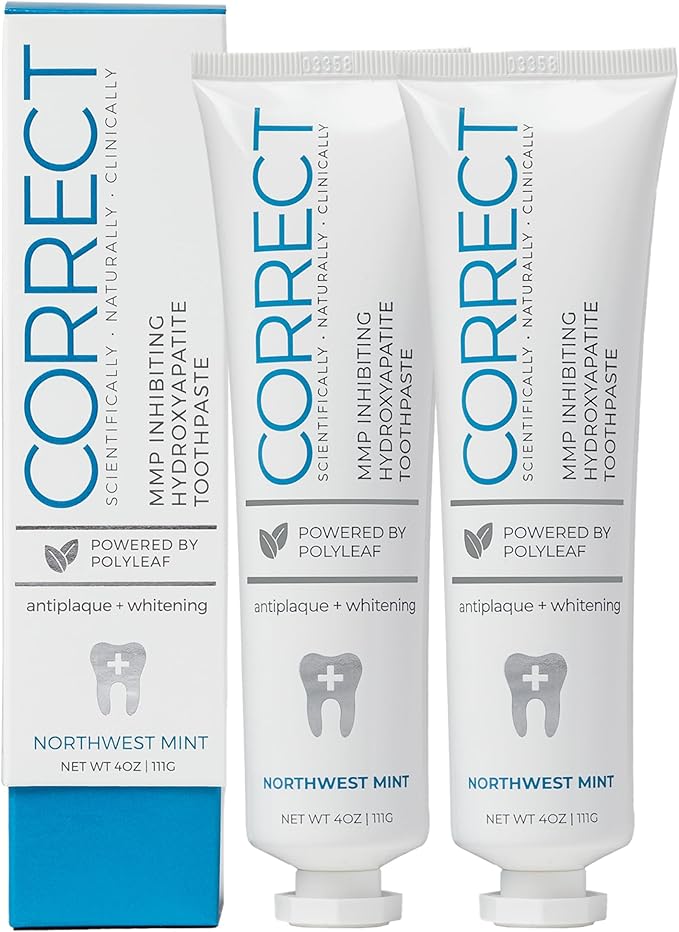 Fluoride-Free Nano-Hydroxyapatite Toothpaste – Whitening, Sensitive Teeth, MMP Inhibiting, Antiplaque, Remineralizing, Created by Doctors + Dentists for Gum Health, SLS-Free, Made in USA, 4oz, 2-Pack