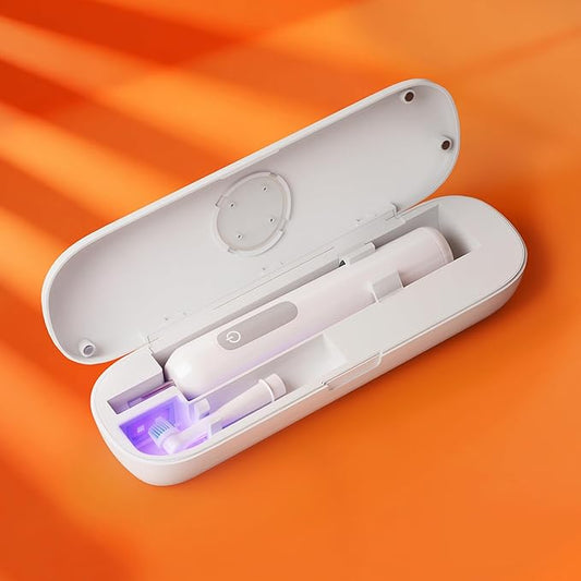 iHave Toothbrush Sanitizer Travel Case for Electric Toothbrush, Portable UV Toothbrush Case with 4-Hour Smart Disinfection Cycle, USB Rechargeable, 100-Day Long Standby