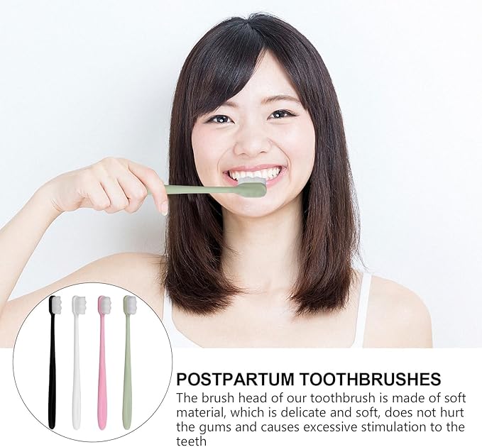 8pcs Ultra Soft Toothbrushes for Adults with Wavy Bristles Deep Clean for Sensitive and Fragile Gums Suitable for Pregnant and Postpartum Women Oral Care