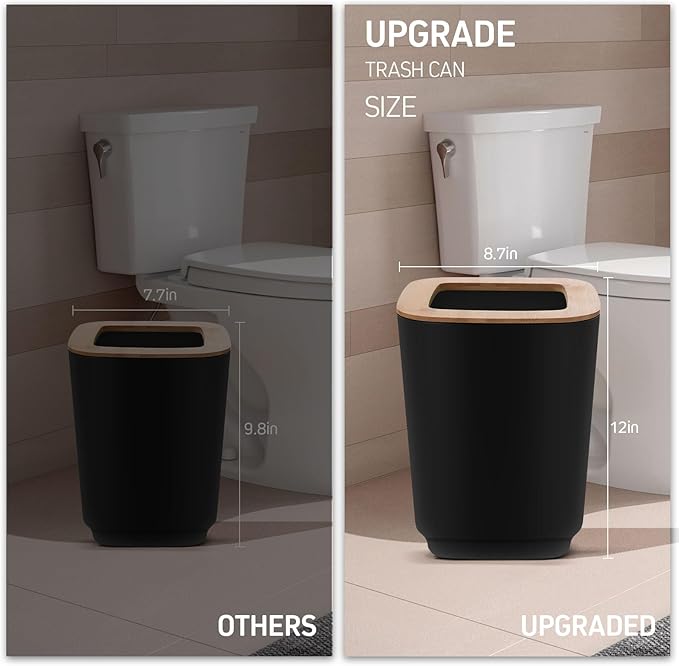 Bathroom Accessories Set,Black Bathroom Set,24 Pieces Bathroom Accessory Set with Shower Curtain,Trash Can for Bathroom Accessories Décor and Home Gifts