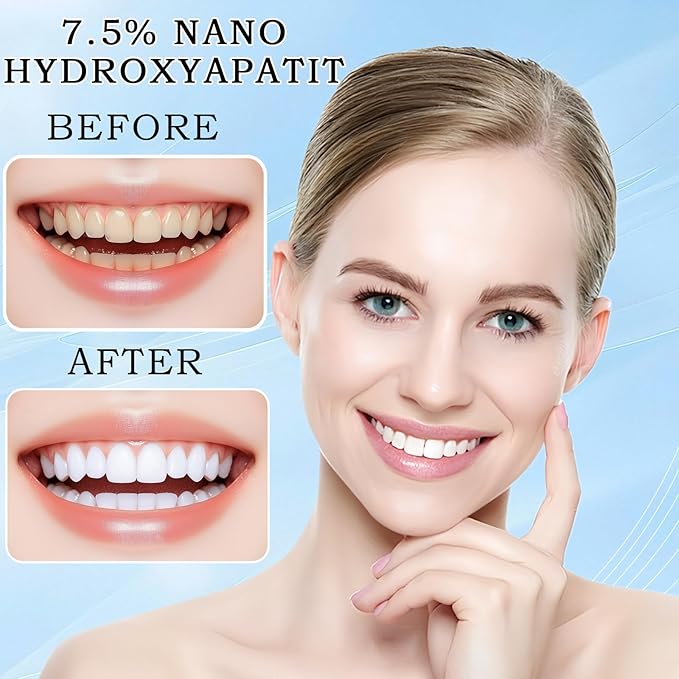 Hydroxyapatite Toothpaste - Fluoride-Free Nano Hydroxyapatite Toothpaste 7.5 | Enamel Repair | Breath Freshening | Mild Mint | Appropriate for Sensitive Teeth 4.23oz (1)