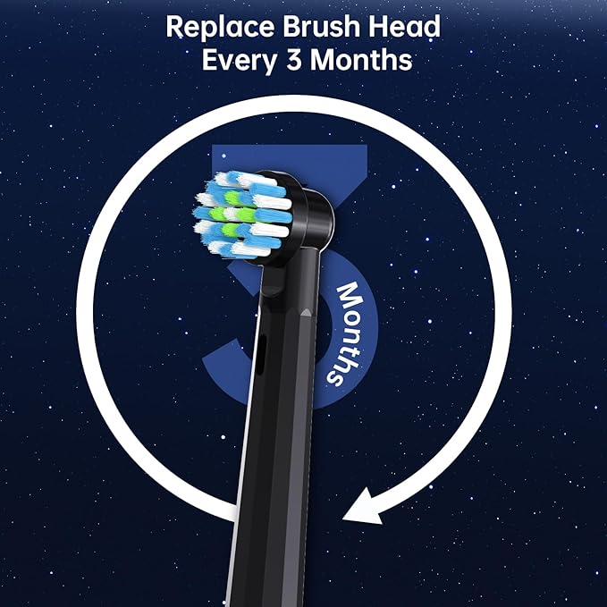 16 Pack Replacement Heads Compatible with Braun Oral B, Brush Heads Compatible with Oral B Pro 1000/Smart 1500/Genius X Electric Toothbrush (Black/White)