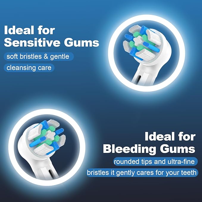 8 PCS IO Replacement Heads Compatible with Oral B IO 2/3/4/5/6/7/8/9/10/Deep Clean Series Electric Toothbrush, Brush Heads Compatible with Oral B IO for Teeth Cleaning (White)