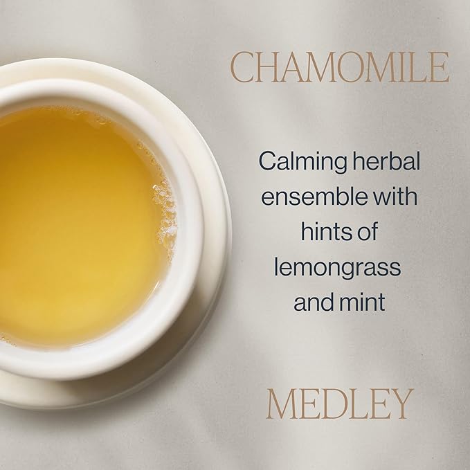 Rishi Tea Chamomile Medley Herbal Tea - Organic, Caffeine Free Sachet Bags, Calming Chamomile Flowers with Lemon Verbena & Mint - 15 Count (Pack of 1)