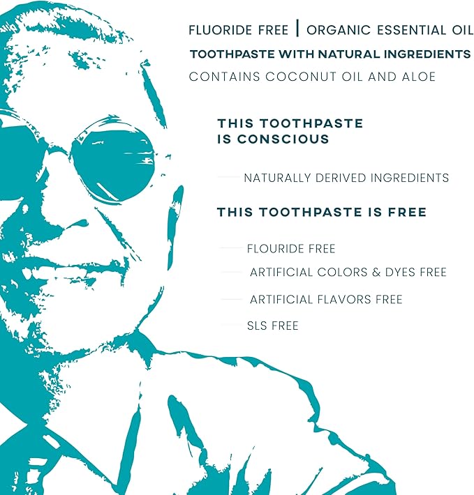 Fluoride-Free Mint Toothpaste for Fresh Breath, Gentle on Teeth, Natural Ingredients, Eco-Friendly Bioplastic Tube, Sustainable Oral Care for Adults and Kids (2 Pack, Mint)