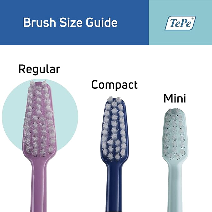 TePe Select Soft Toothbrush, Adult Soft-Bristle Toothbrush with Tapered Head and Angled Neck, Pack of 1