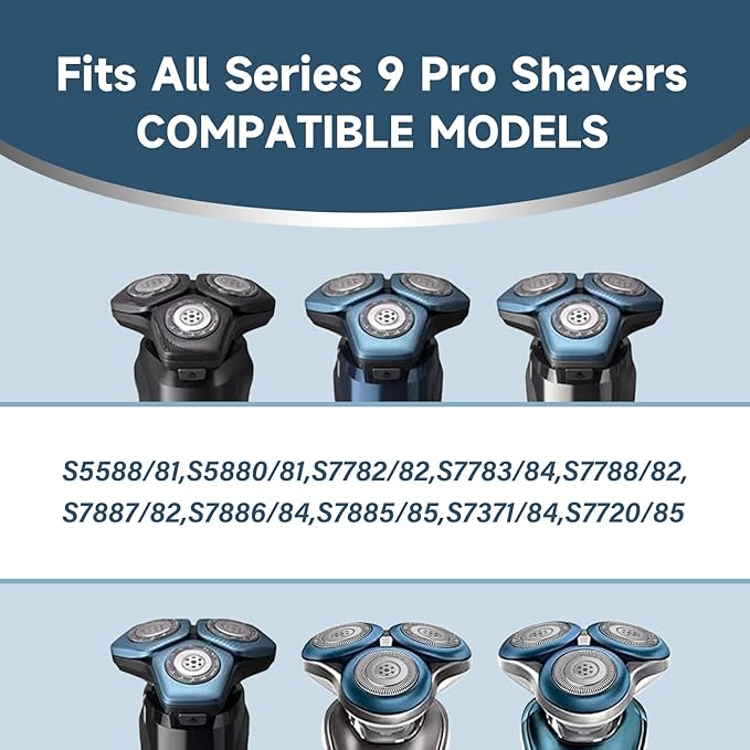 6P SH71/52 Replacement Head Compatible with Series 7000 and 5000 ，Upgraded SH71/52 Compatibility Double Blades for 7000 Replacement Heads.