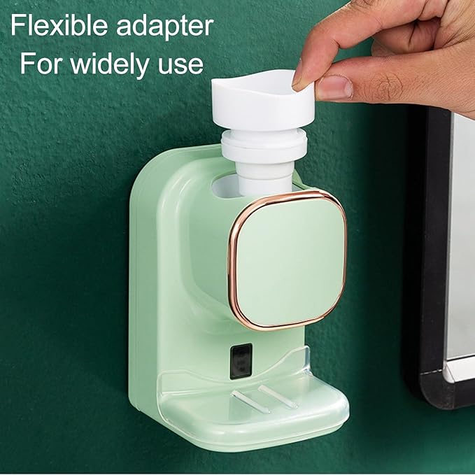 Automatic Toothpaste Dispenser with Responsive Sensor,Tooth Pastetooth Paste Dispenser Automatic Dispensing,Toothbrush Holder Wall Mounted Space Saving for Adults Family (Green)