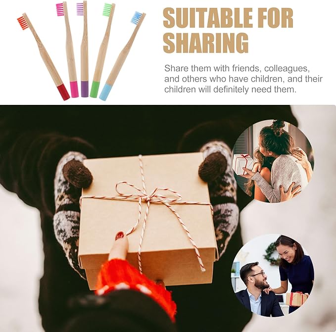 5Pcs Toothbrush Charcoal Soft Bristles Safe Toothbrushes with Comfortable Round Handles Travel-Friendly Oral Care Random Color