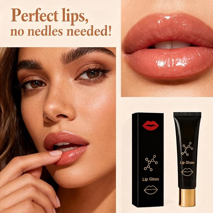 Herbionyx Luxury Lip Gloss, Herbionyx Lip Booster Serum, Hydrating And Nourishing Lip Oils, Hydra Lip Gloss Serum, Moisturizing Plumping, Long Lasting Transfer-Proof Lipstick, Non-Sticky (2 Pcs)