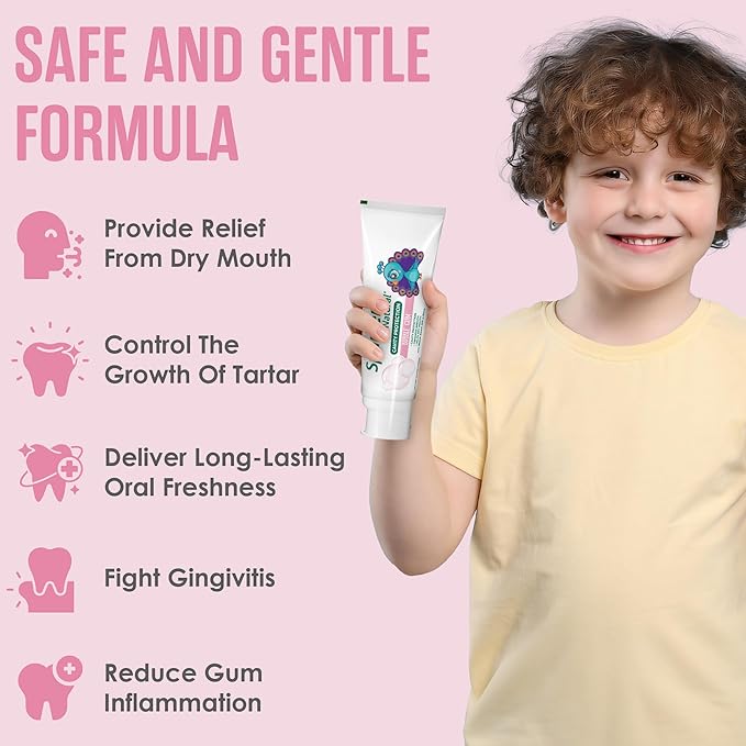 SprinJene Natural Children’s Toothpaste – Fluoride Bubblegum Toothpaste for Kids & Toddlers – Safe Gentle Formula for Cavity Protection – Made in The USA with Black Seed Oil & Zinc (2 Pack)
