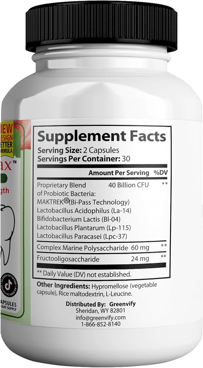 Puredentum Max for Gums and Teeth Health & Fresh Breath - 40 Billion CFU Advanced Oral Probiotics for Mouth Bad Breath, Capsule Supplement
