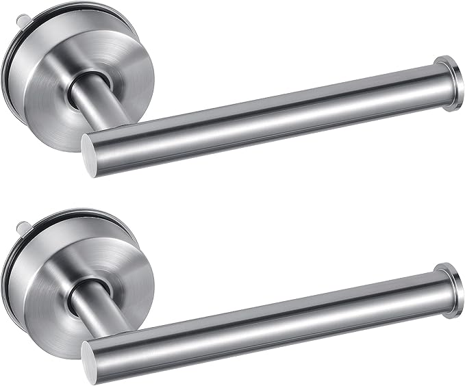JOMOLA Toilet Paper Holder Silver, 2 Pack